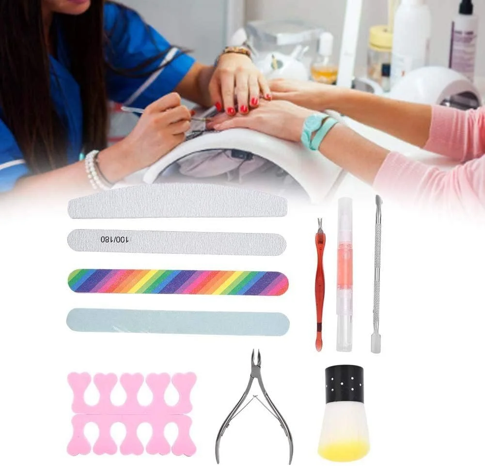 قیچی ابرو TMKJZL، ابزار پولیش ناخن، ست قابل حمل طراحی ناخن، برای ناخن های پا و ناخن های دست