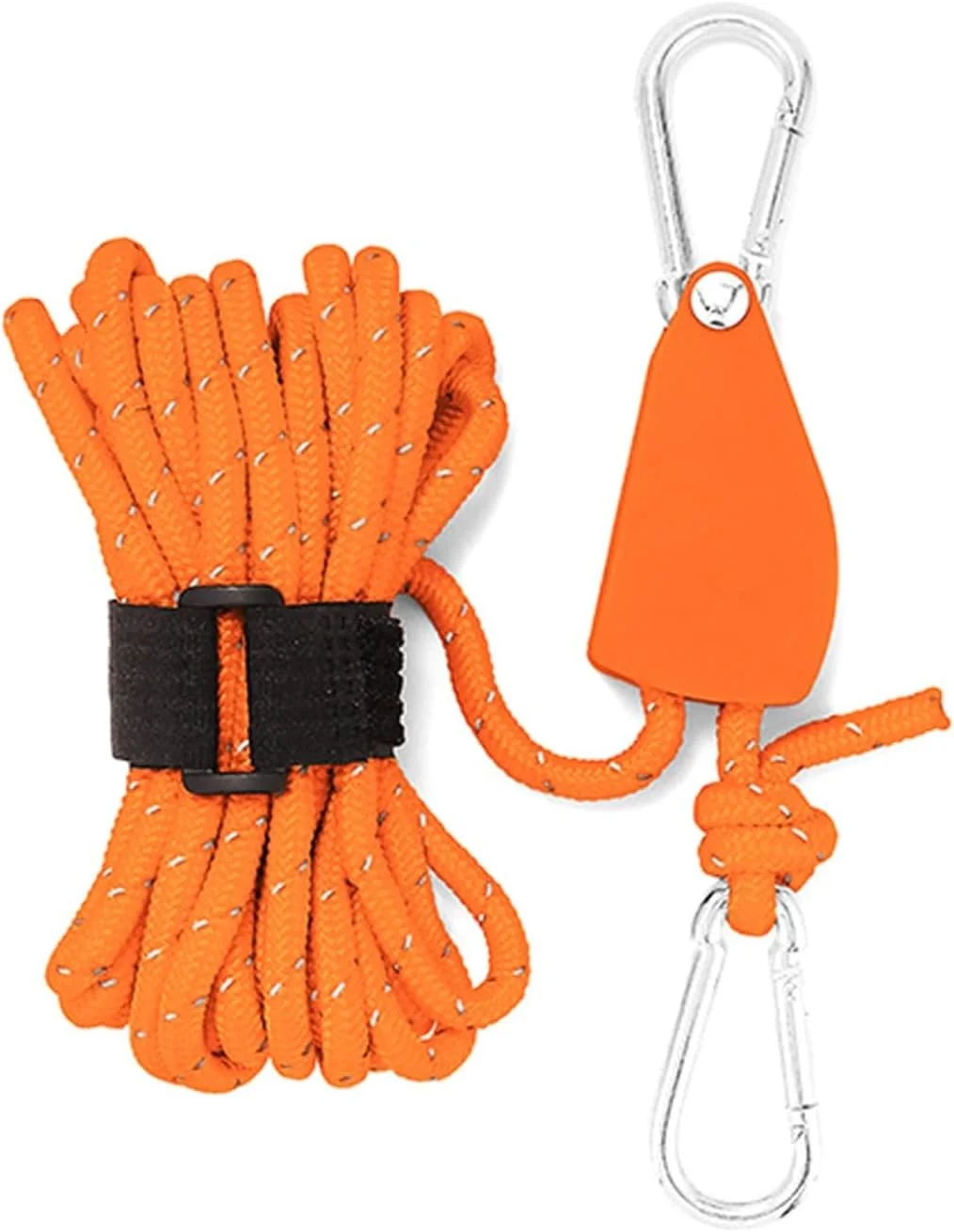 YYVVBBF Rock climbing gear Outdoor Camping Thickened Pulley Rope Lifting Pulley Hook Fixed Pulley Rope(Orange)