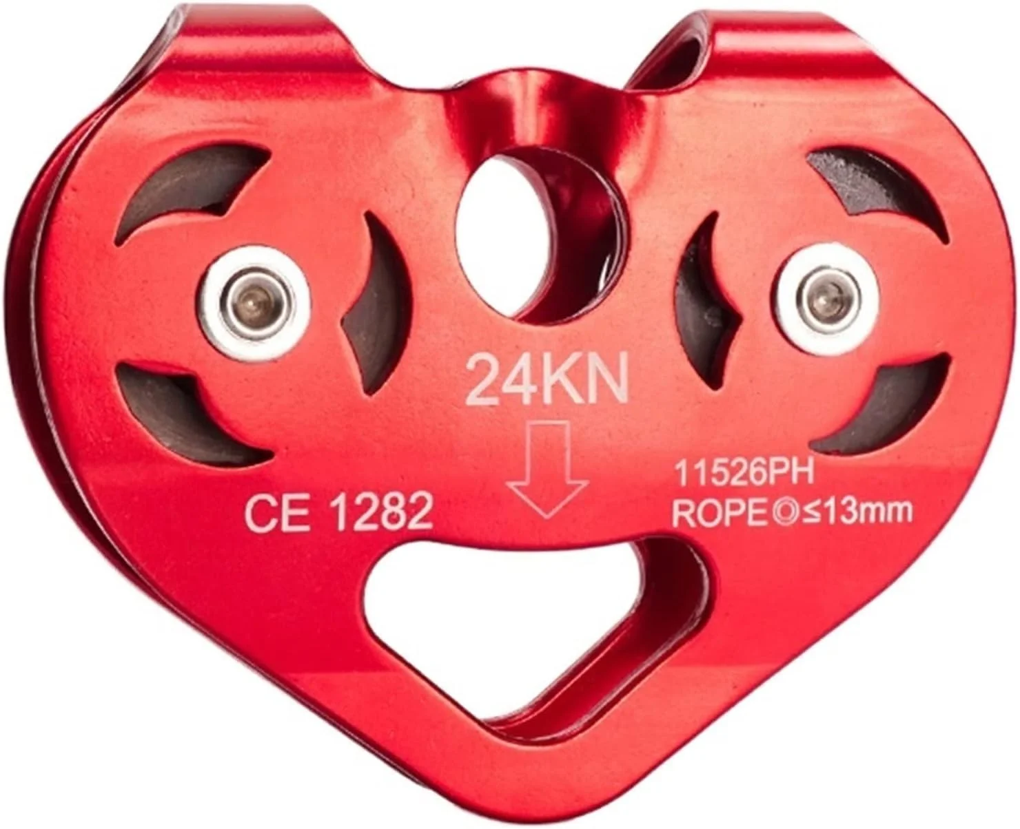 YYVVBBF Pulley system Outdoor Climbing Rock Climbing Cable Rope Pulley/aerial/hoisting Heart-shaped/double-axis Double Pulley Group