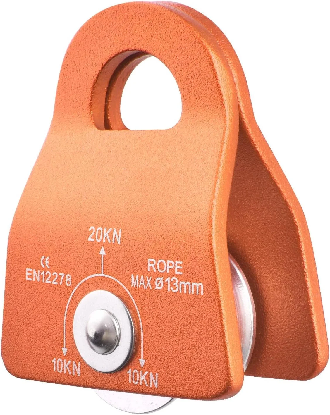 قرقره آلومینیومی میکرو YAPJEB با ظرفیت 20kN و قطر 8-12 میلی‌متر، قرقره تک چرخان با صفحات جانبی متحرک برای کار درختی، تجهیزات زیپ‌لاین حیاط خلوت