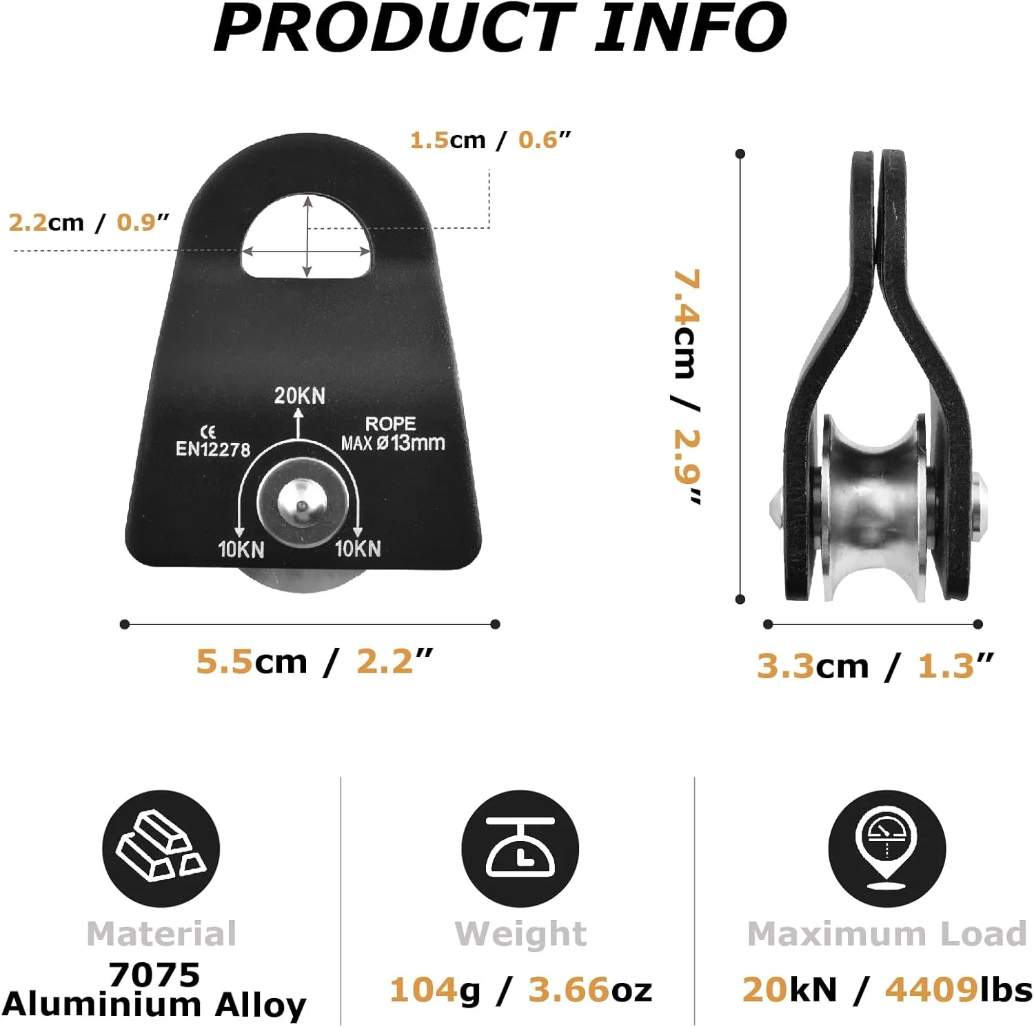 قرقره آلومینیومی میکرو YAPJEB با ظرفیت 20kN و قطر 8-12 میلیمتر، قرقره تک چرخان با صفحات جانبی متحرک برای کار درختی، تجهیزات زیپلاین حیاط خلوت قرقره آلومینیومی میکرو YAPJEB با ظرفیت 20kN و قطر 8-12 میلیمتر، قرقره تک چرخان با صفحات جانبی متحرک برای کار درختی، تجهیزات زیپلاین حیاط خلوت