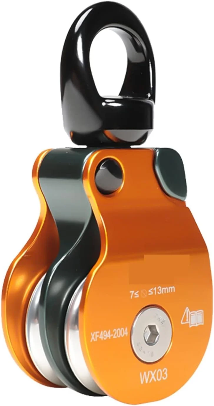 YYVVBBF Pulley system Outdoor Climbing Pulley Climbing Fixed Mountaineering Rope Rock Climbing Pulley Safety Outdoor Tools Ascending Devices(Double Sheave)