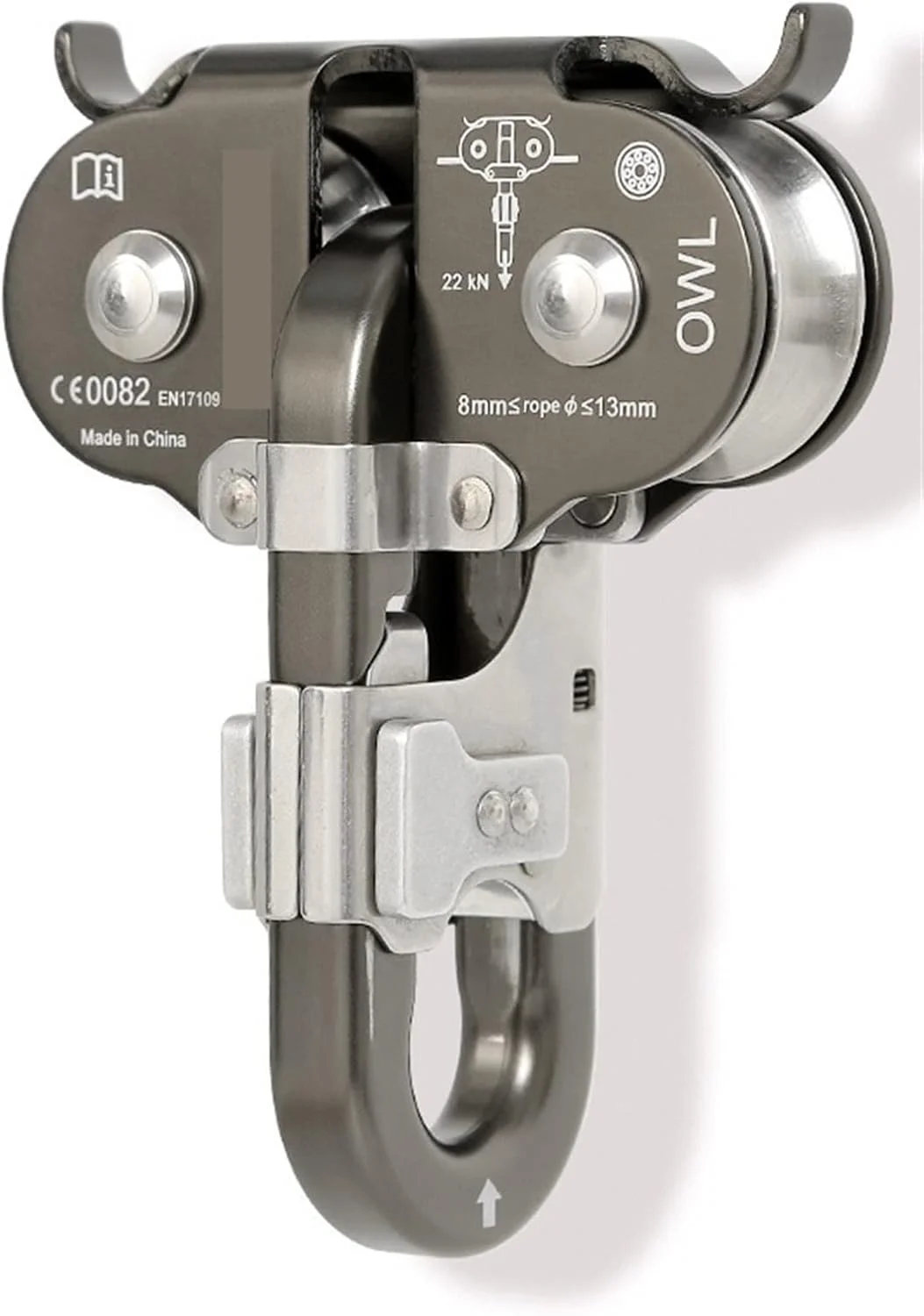 YYVVBBF Pulley system Line Cable Fast Speed Double Pulley Climbing Outdoor Expeditions(Orange)