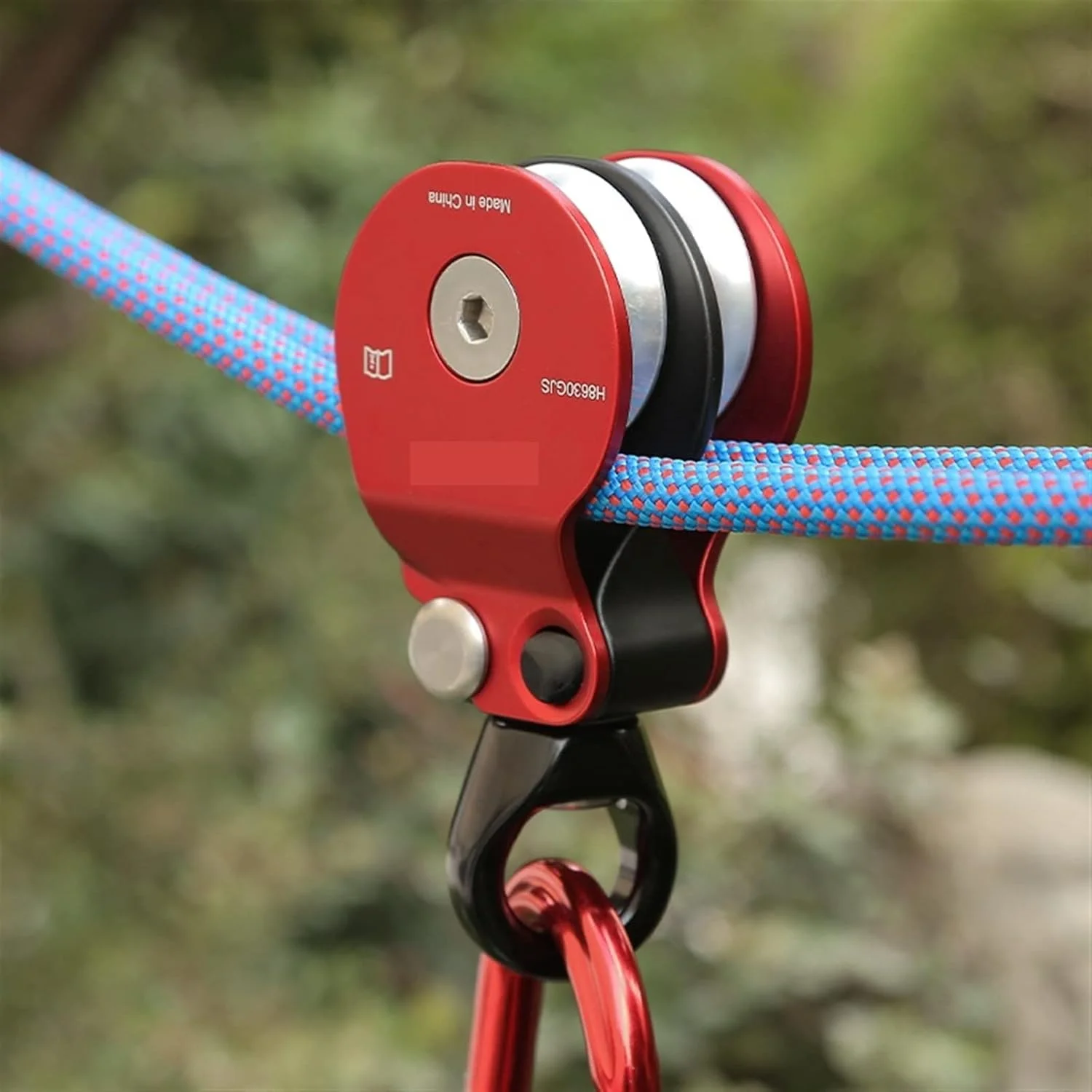 YYVVBBF Pulley system Outdoor Universal Double Pulley Rotary Ring Rope Anti-knot Side Plate Pulley Climbing Equipment(Single Pulley) YYVVBBF Pulley system Outdoor Universal Double Pulley Rotary Ring Rope Anti-knot Side Plate Pulley Climbing Equipment(Single Pulley)