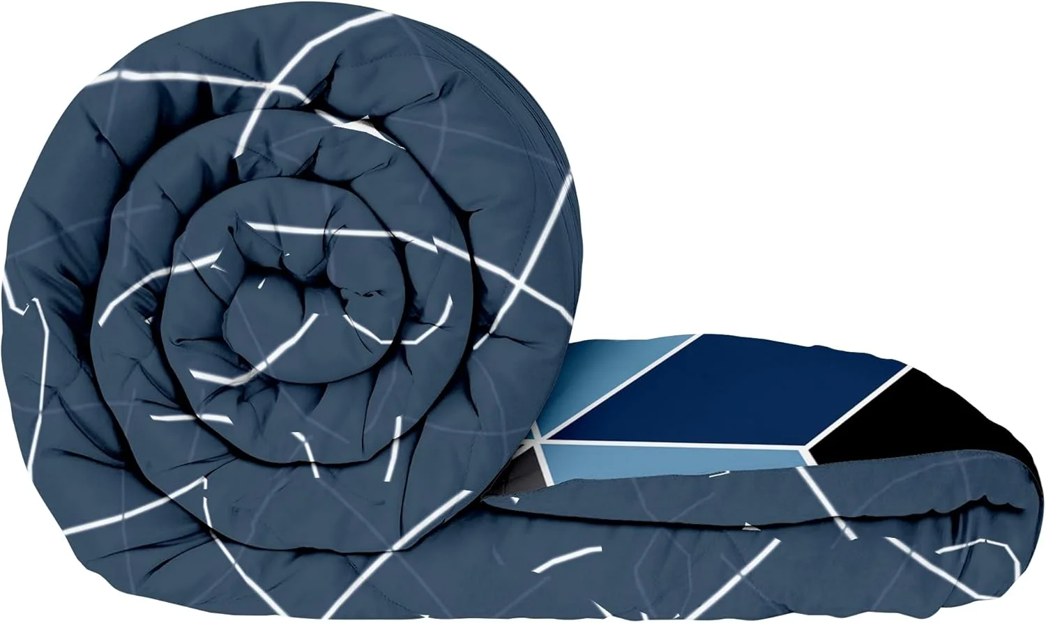 لحاف یک نفره Story@Home | 180 GSM | پتوی یک نفره، پتوی زمستانی، لحاف، میکروفایبر دو رو (سرمه ای، لوزی)