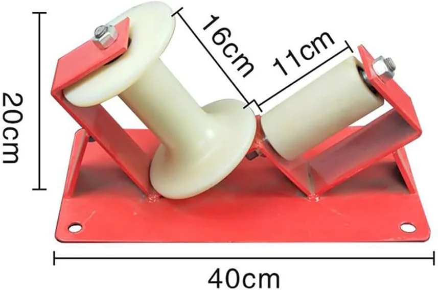 قرقره گوشه ای دو چرخ ZCBYBT برای هدایت کابل، غلتک نایلونی سنگین و براکت فولادی برای تغییر جهت روان
