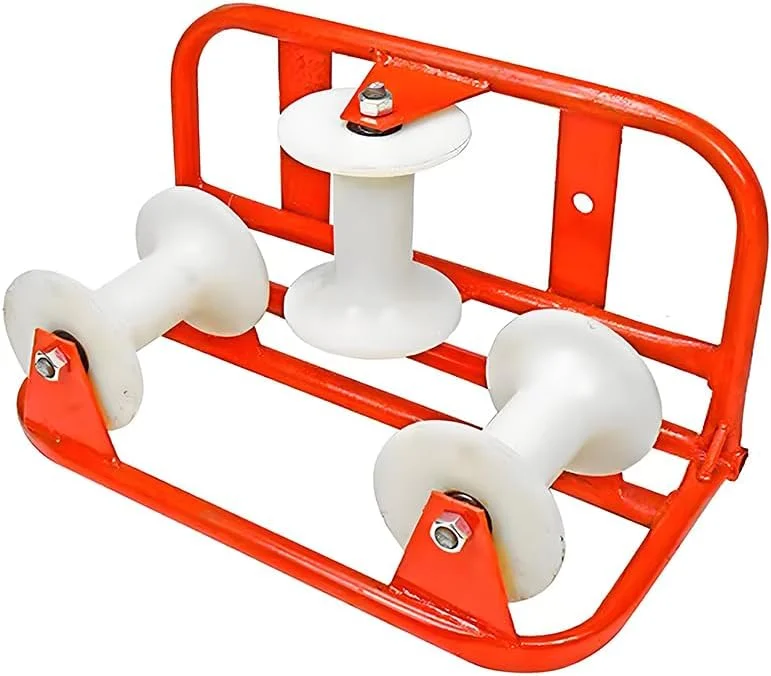 قرقره گوشه سه چرخ ZCBYBT با غلتک های نایلونی و براکت فولادی، تنظیم زاویه 90 درجه برای مسیریابی کابل/لوله در محیط های صنعتی/ساختمانی قرقره گوشه سه چرخ ZCBYBT با غلتک های نایلونی و براکت فولادی، تنظیم زاویه 90 درجه برای مسیریابی کابل/لوله در محیط های صنعتی/ساختمانی