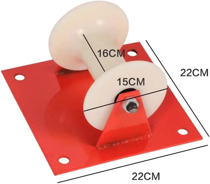 قرقره تخت ZCBYBT با چرخ نایلونی و براکت فولادی ضخیم شده، راهنمای کابل/لوله کاهش اصطکاک برای مسیریابی روان در تاسیسات صنعتی