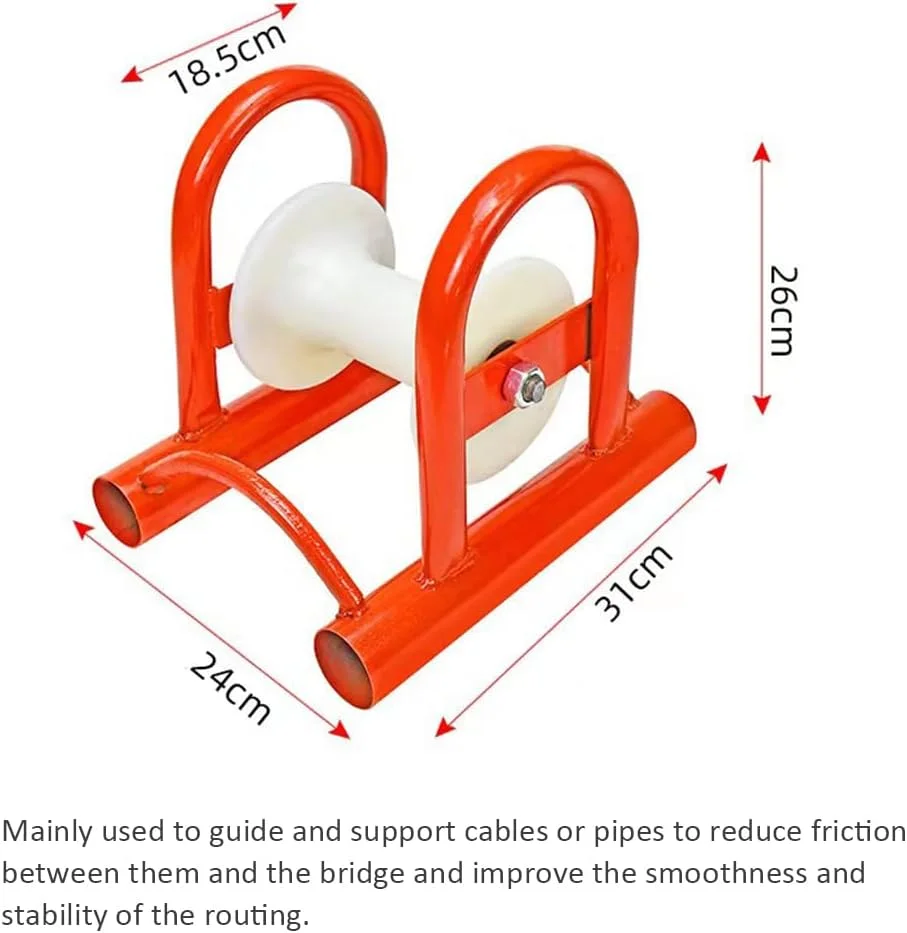 سیستم قرقره پل کم اصطکاک ZCBYBT با غلتک های نایلونی برای هدایت ایمن کابل/لوله در محیط های صنعتی سخت