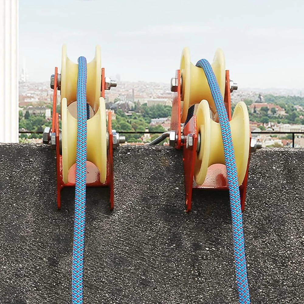 قرقره کابل تاشو شیار V زی سی بی وای بی تی، غلتک نایلونی صرفه جویی در کار برای چادرهای سقفی، چاه و بالابر ساختمانی