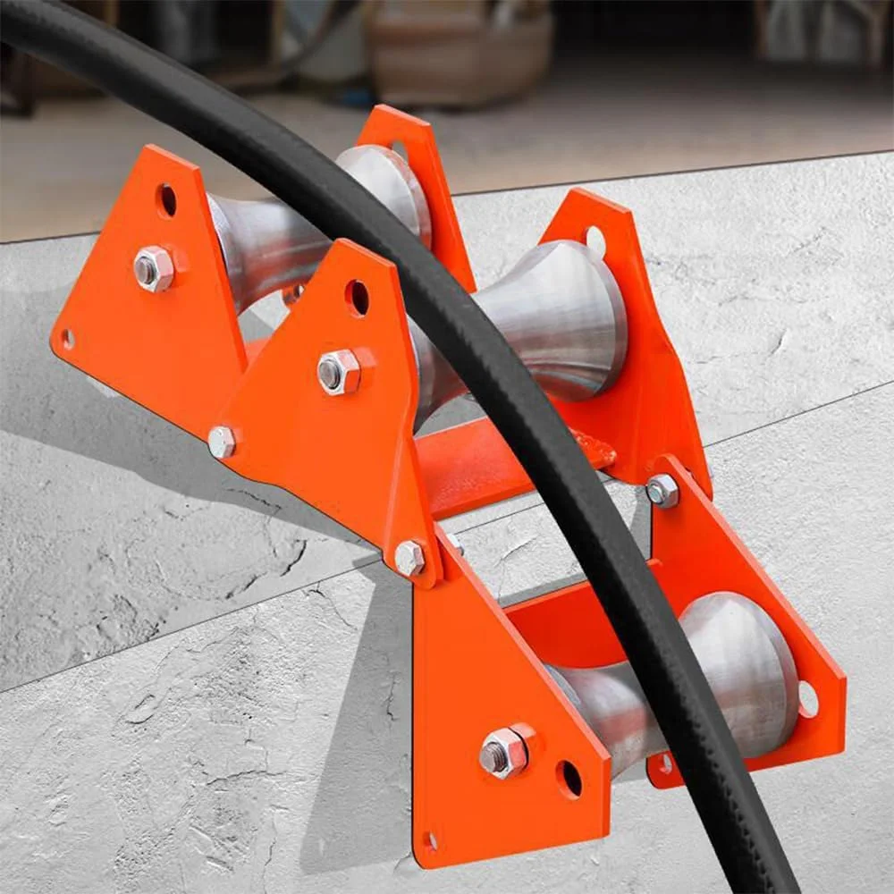 راهنمای کابل/لوله سه قرقره ای سنگین ZCBYBT برای مسیریابی بدون اصطکاک، پایداری در کانال کشی/نصب صنعتی