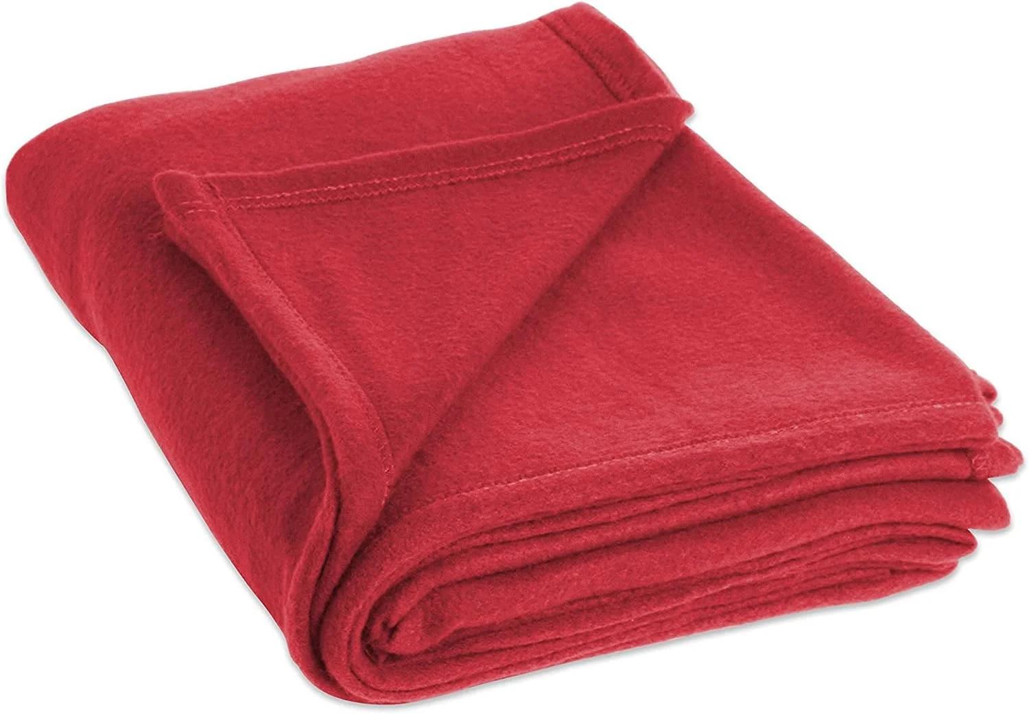 پتو پلار فلیس گلاسیر استارن استایل مناسب تمام فصول، دو نفره (228x254 سانتی متر) زرشکی