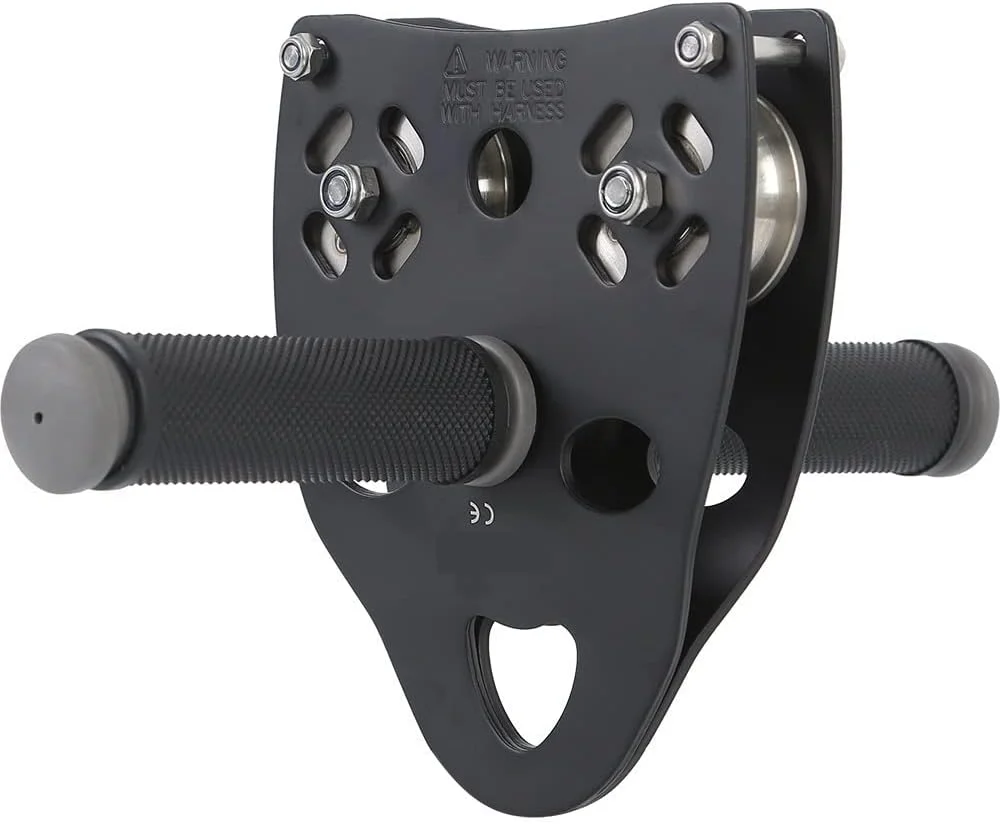 سیستم قرقره YYVVBBF، دسته حرفه ای، قرقره غلتکی دنده ای، تجهیزات دستگاه حمل وزن عبور ترولین، مناسب برای صخره نوردی در فضای باز