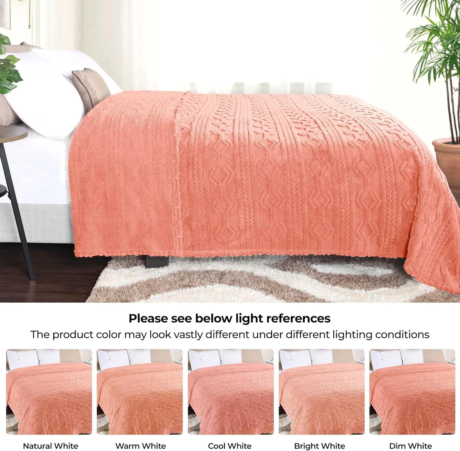 پتوی ژاکارد بوهو پشمی عالی، پتوی تزئینی برای اتاق خواب، مبل، نرم، مخمل خواب دار، کرکی، لطیف، دکور اتاق زیبا، روکش زیبا، ملزومات راحتی، مجموعه قطب شمال، سایز دو نفره/کویین، سرخابی