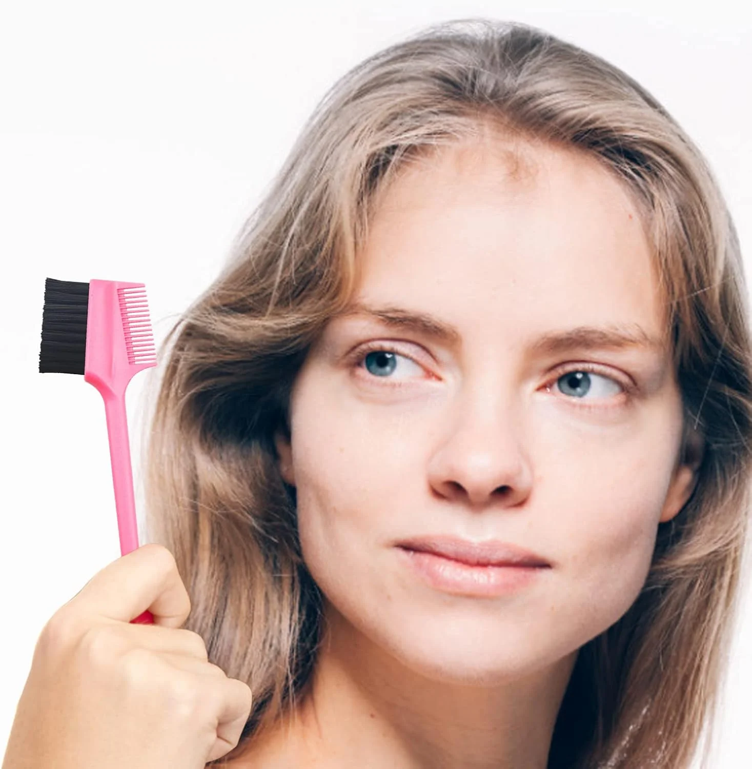 1 عدد برس ابرو سه بعدی، شانه مژه و کنترل لبه خط مو مناسب برای آرایشگاه