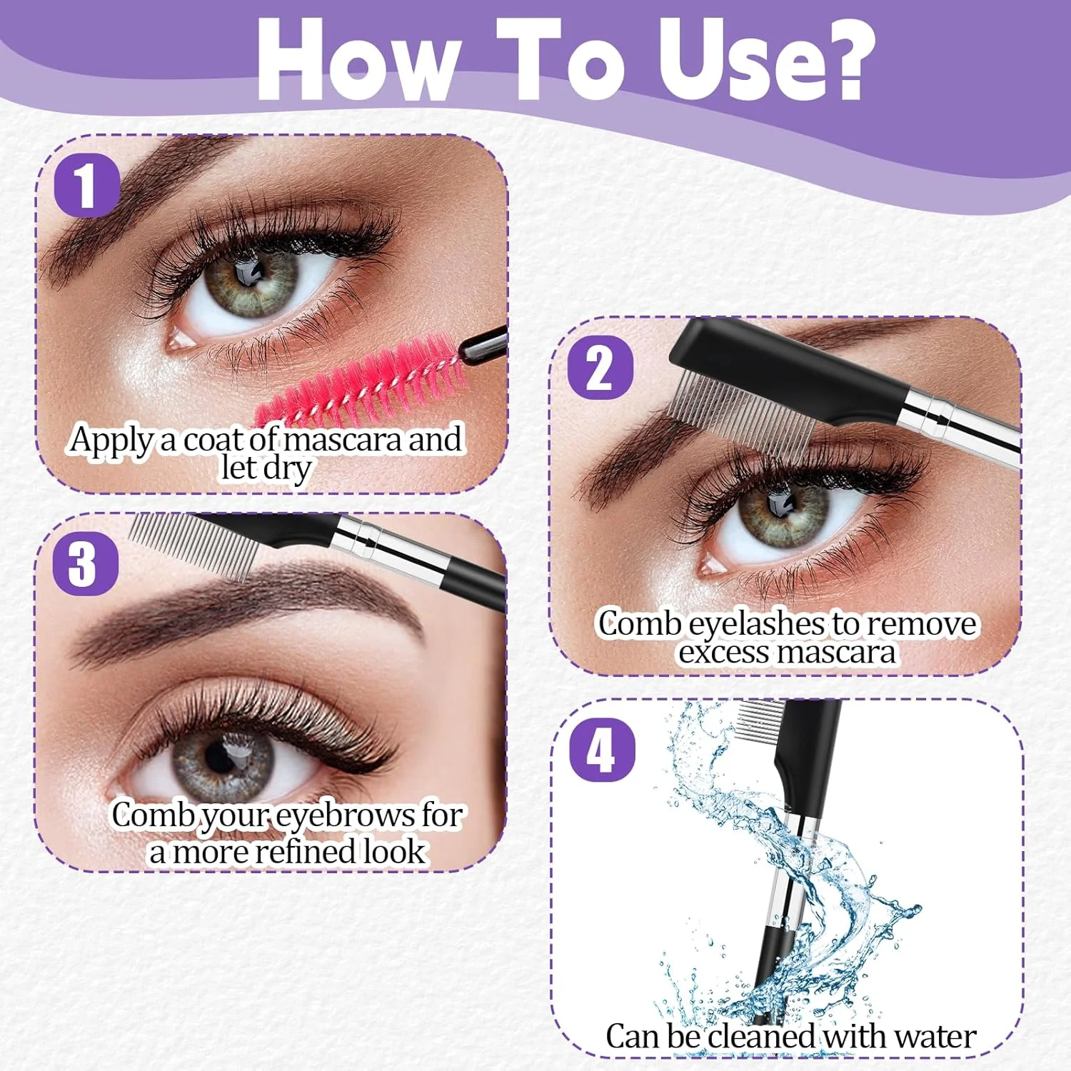 2 عدد برس ابرو فلزی، برس ابرو شانه جداکننده مژه ابزار جداکننده مژه برس ابرو حرفه ای ابزار حالت دهنده ابرو با دندانه های فلزی ابزار برس آرایشی برای زنان (مشکی) 2 عدد برس ابرو فلزی، برس ابرو شانه جداکننده مژه ابزار جداکننده مژه برس ابرو حرفه ای ابزار حالت دهنده ابرو با دندانه های فلزی ابزار برس آرایشی برای زنان (مشکی)