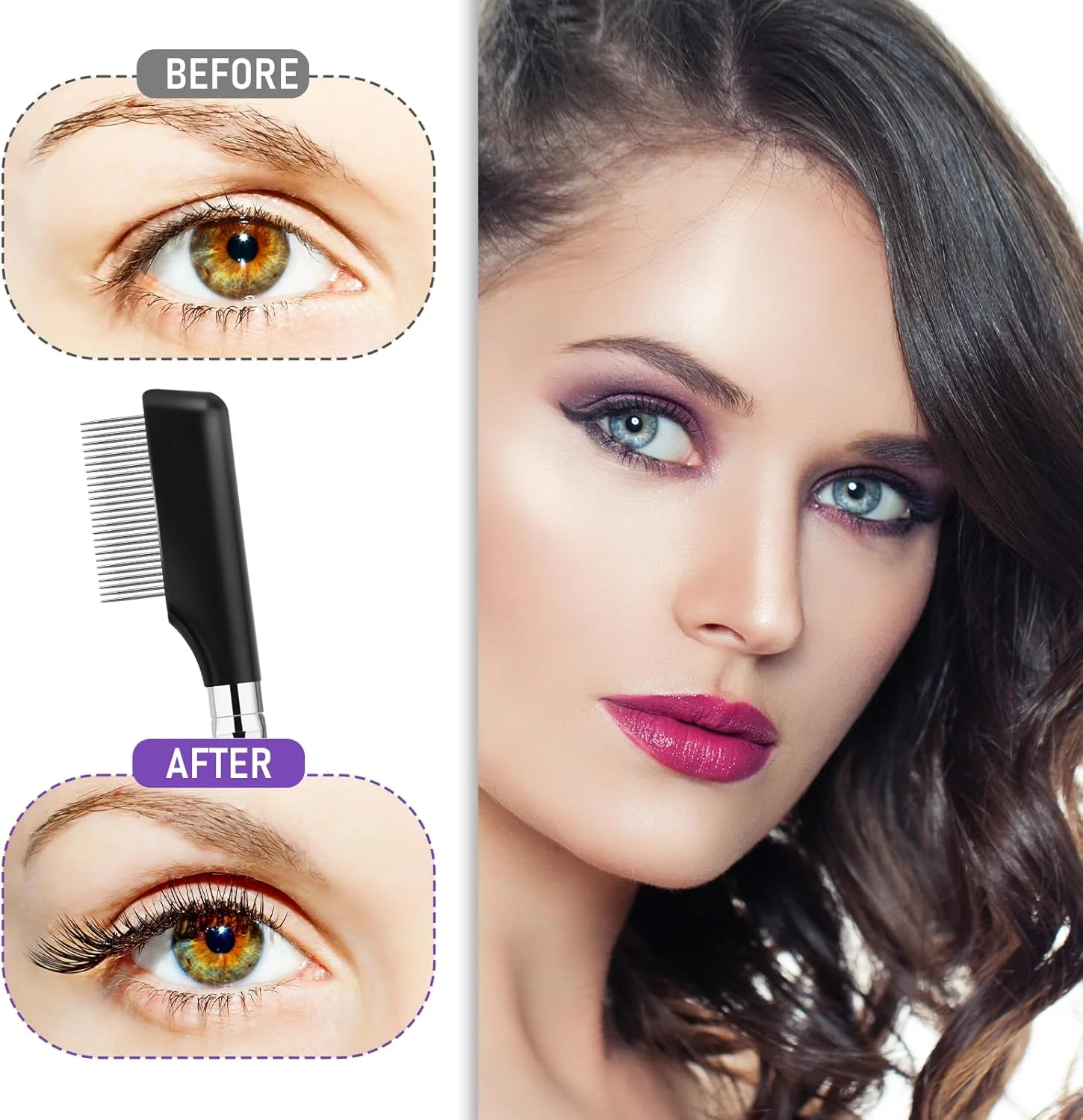 2 عدد برس ابرو فلزی، برس ابرو شانه جداکننده مژه ابزار جداکننده مژه برس ابرو حرفه ای ابزار حالت دهنده ابرو با دندانه های فلزی ابزار برس آرایشی برای زنان (مشکی) 2 عدد برس ابرو فلزی، برس ابرو شانه جداکننده مژه ابزار جداکننده مژه برس ابرو حرفه ای ابزار حالت دهنده ابرو با دندانه های فلزی ابزار برس آرایشی برای زنان (مشکی)