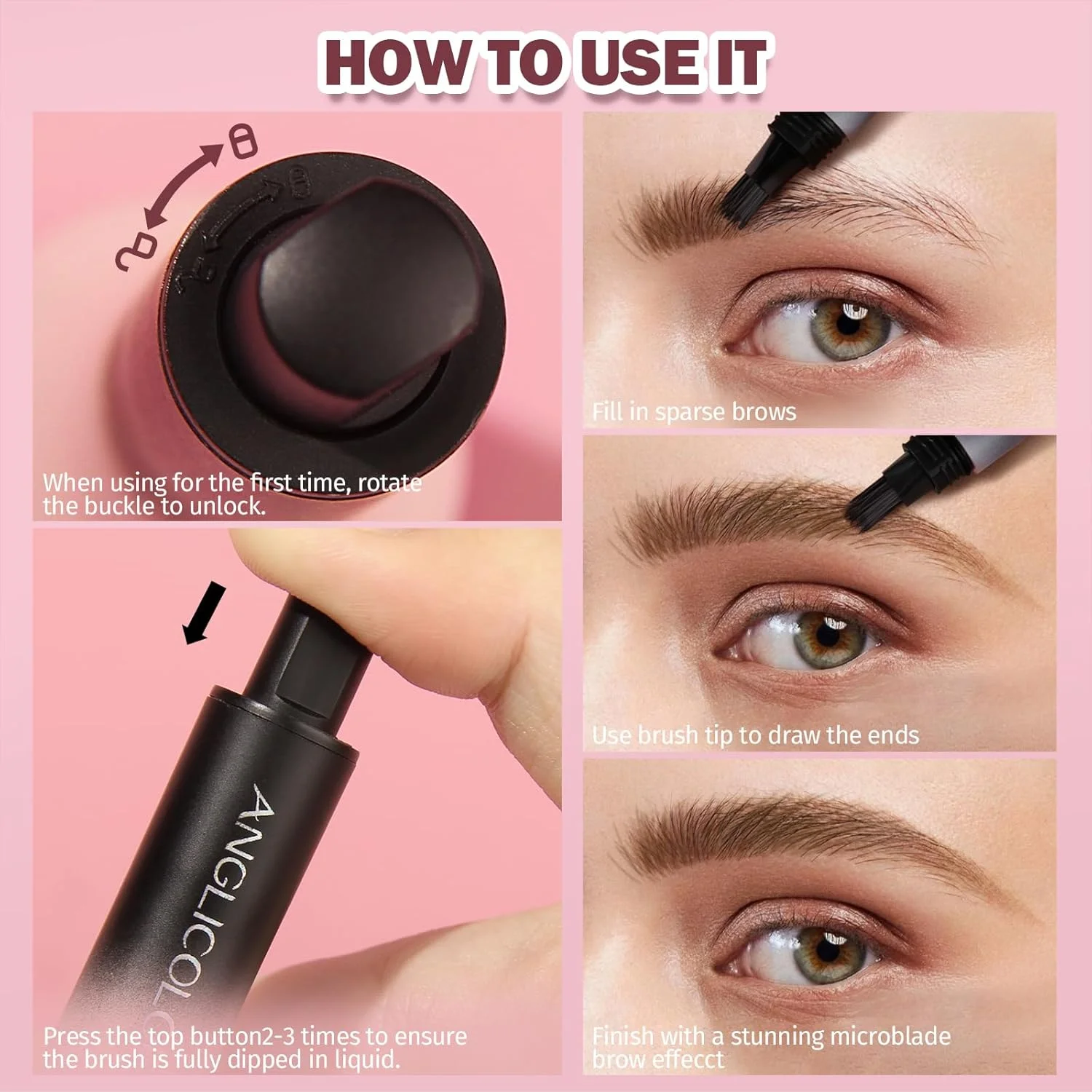 قلم هاشور ابرو مایع ارتقا یافته Anglicolor، برس زاویه دار قطره اشکی برای میکروبلیدینگ ابرو، ایجاد تارهای مویی شکل، طبیعی، رنگ پذیری آسان، ماندگاری طولانی و خشک شدن سریع (#05 اسپرسو) قلم هاشور ابرو مایع ارتقا یافته Anglicolor، برس زاویه دار قطره اشکی برای میکروبلیدینگ ابرو، ایجاد تارهای مویی شکل، طبیعی، رنگ پذیری آسان، ماندگاری طولانی و خشک شدن سریع (#05 اسپرسو)