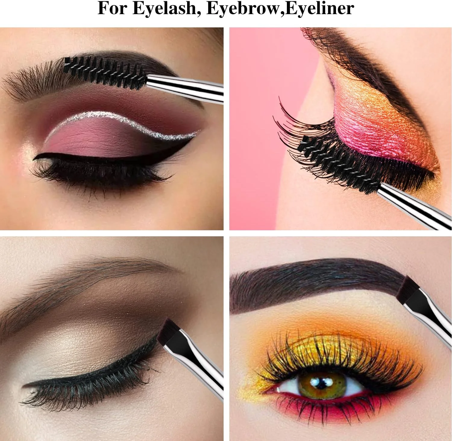 براش ابرو دوتایی BEILI - براش ابروی زاویه دار حرفه ای و برس اسپولی براش ابرو دوتایی BEILI - براش ابروی زاویه دار حرفه ای و برس اسپولی