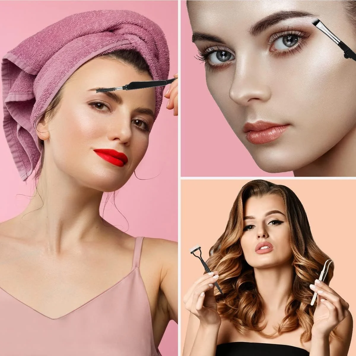 ست برس آرایشی تاشو 4 در 1 ابرو و مژه Azonee، شانه استیل ضد زنگ، شانه جداکننده مژه، برس ابرو زاویه دار، برس اسپولی به همراه کیف نگهداری برای ابزارهای آرایش خانگی یا مسافرتی ست برس آرایشی تاشو 4 در 1 ابرو و مژه Azonee، شانه استیل ضد زنگ، شانه جداکننده مژه، برس ابرو زاویه دار، برس اسپولی به همراه کیف نگهداری برای ابزارهای آرایش خانگی یا مسافرتی