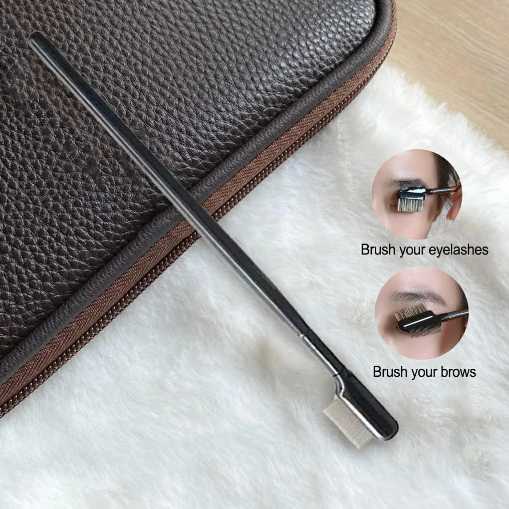 برس ابرو لوازم جانبی زنانه برس های اپلیکاتور ابزار آرایش برس مژه غیر لغزنده یک طرفه مراقبت از پوست موچین ابرو