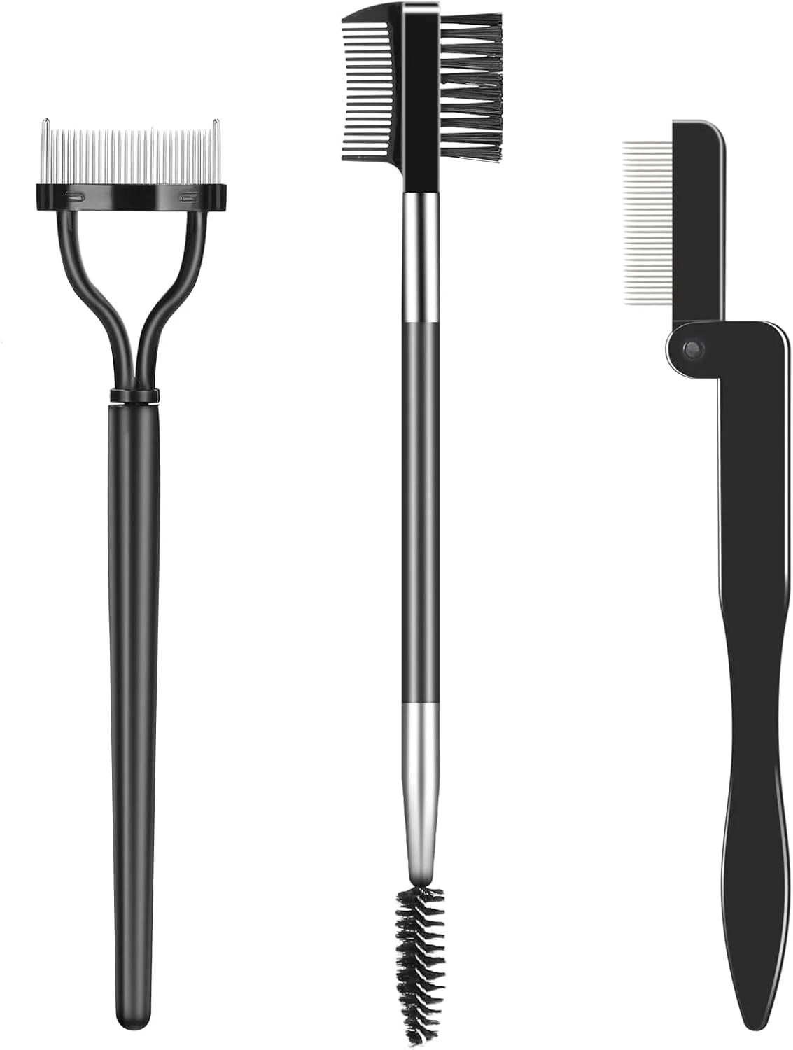 CZZXI برس جداکننده مژه و شانه ابرو 3 عددی برای از بین بردن ریمل بهم چسبیده