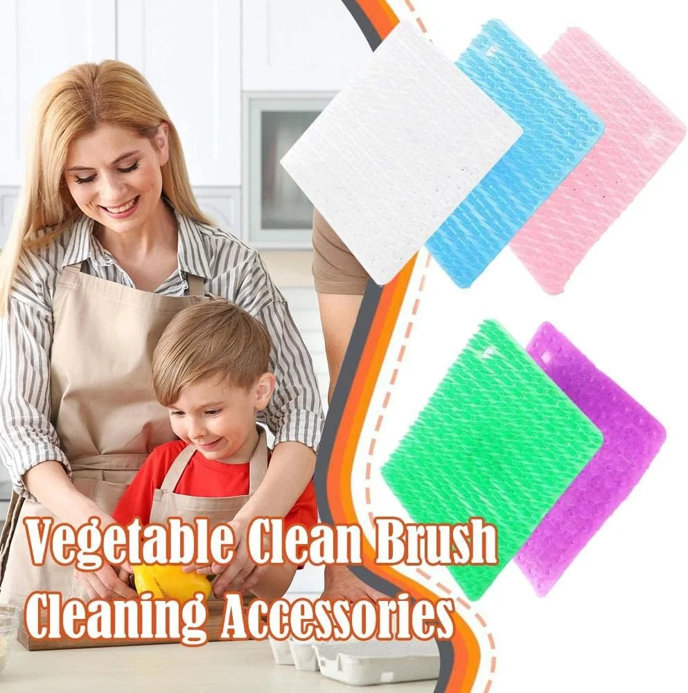 ابزار تمیز کردن اسکرابر سیلیکونی ظرفشویی، برس دسترسی تمیز کننده میوه و سبزیجات، برس تمیز کننده خانگی P1h1