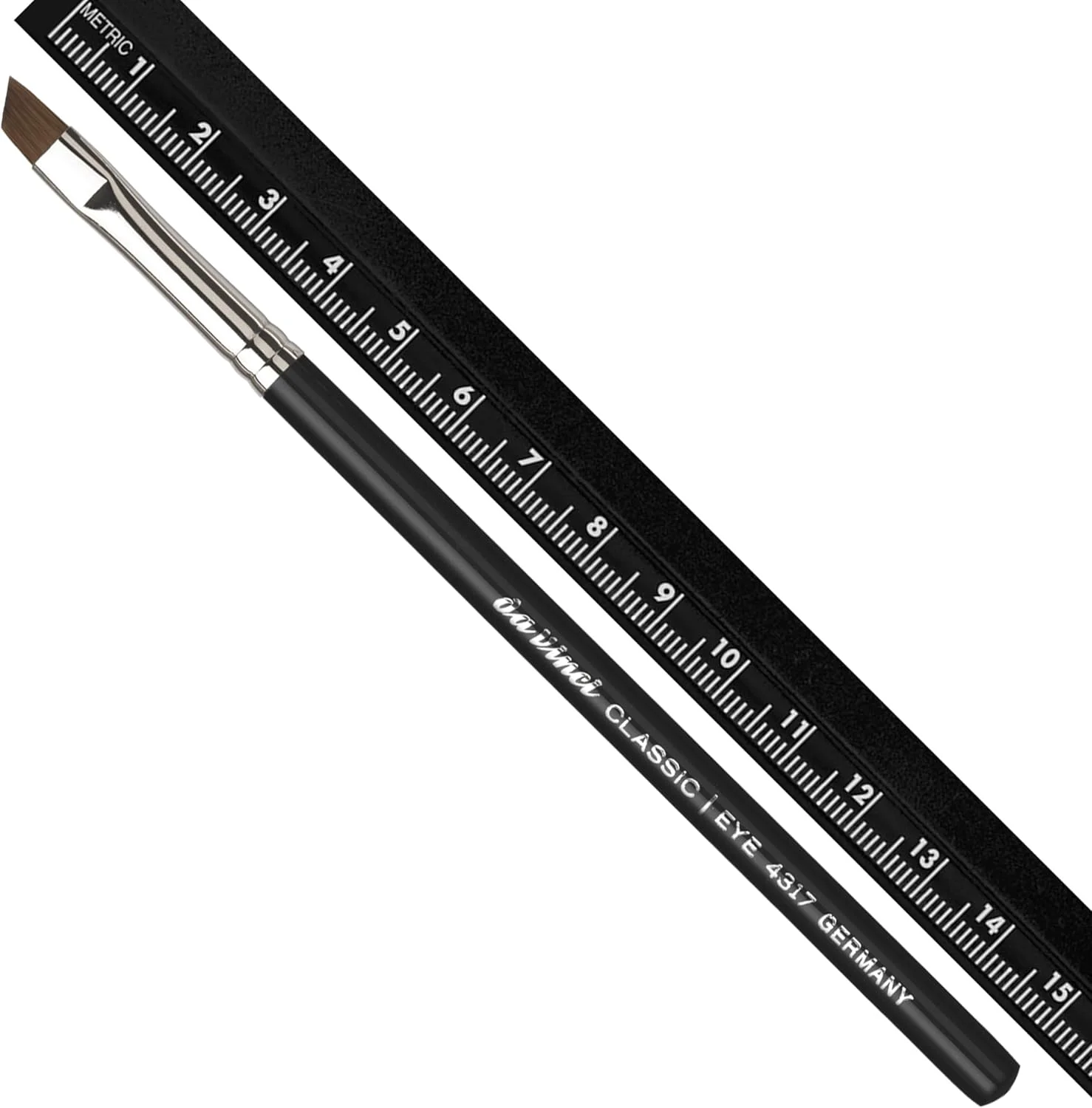 قلم موی ابرو حرفه ای داوینچی، وگان، الیاف مصنوعی، دست ساز آلمان، بسته 1 عددی