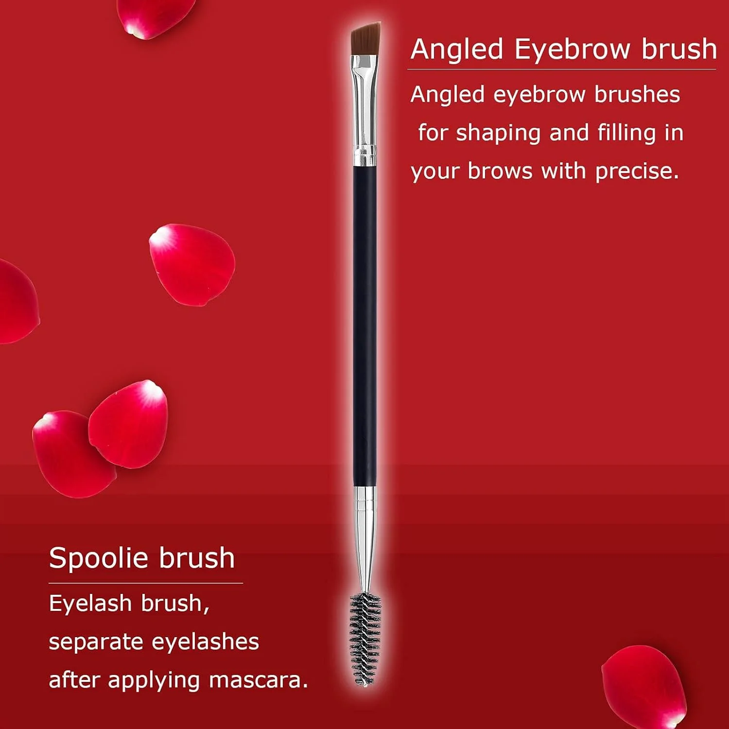 برس ابرو، برس ابروی زاویه دار و برس اسپولی، ابزار برس ابرو شانه مژه (1 عدد)