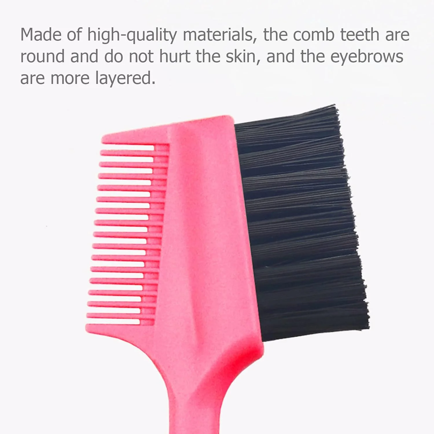 برس ابرو Fawoonu، 1 عدد برس ابرو سه بعدی، برس لبه خط مو، شانه مژه، برس کنترل لبه، شانه دو طرفه برای آرایش مو و سالن