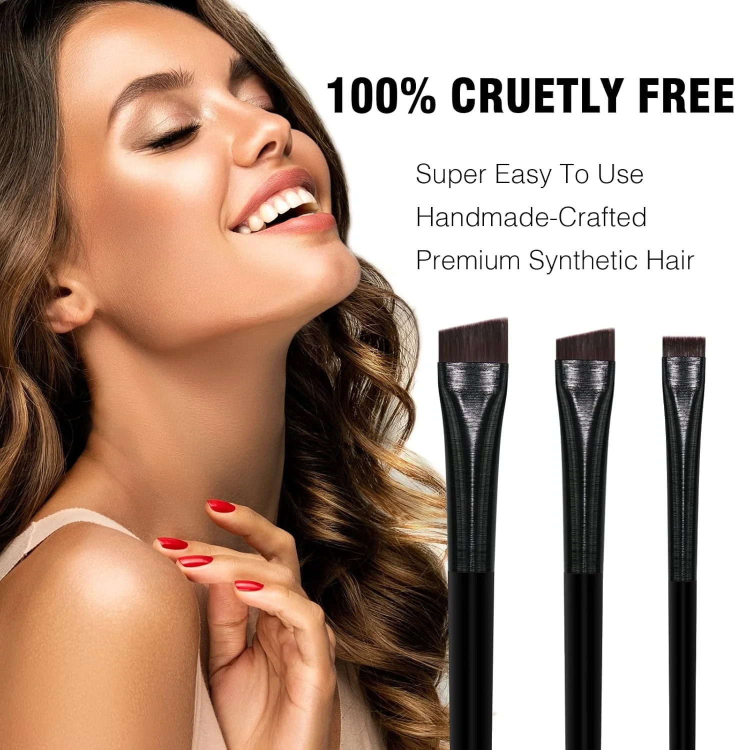 ست برس خط چشم و رنگ ابرو، برس های ابرو، برس های رنگ آمیزی زاویه دار ظریف، برس های رنگ آمیزی مورب زاویه دار، برس آرایشی تخت فوق العاده نازک، برس ابرو ممتاز، ژل دقیق، موهای مصنوعی نرم حرفه ای