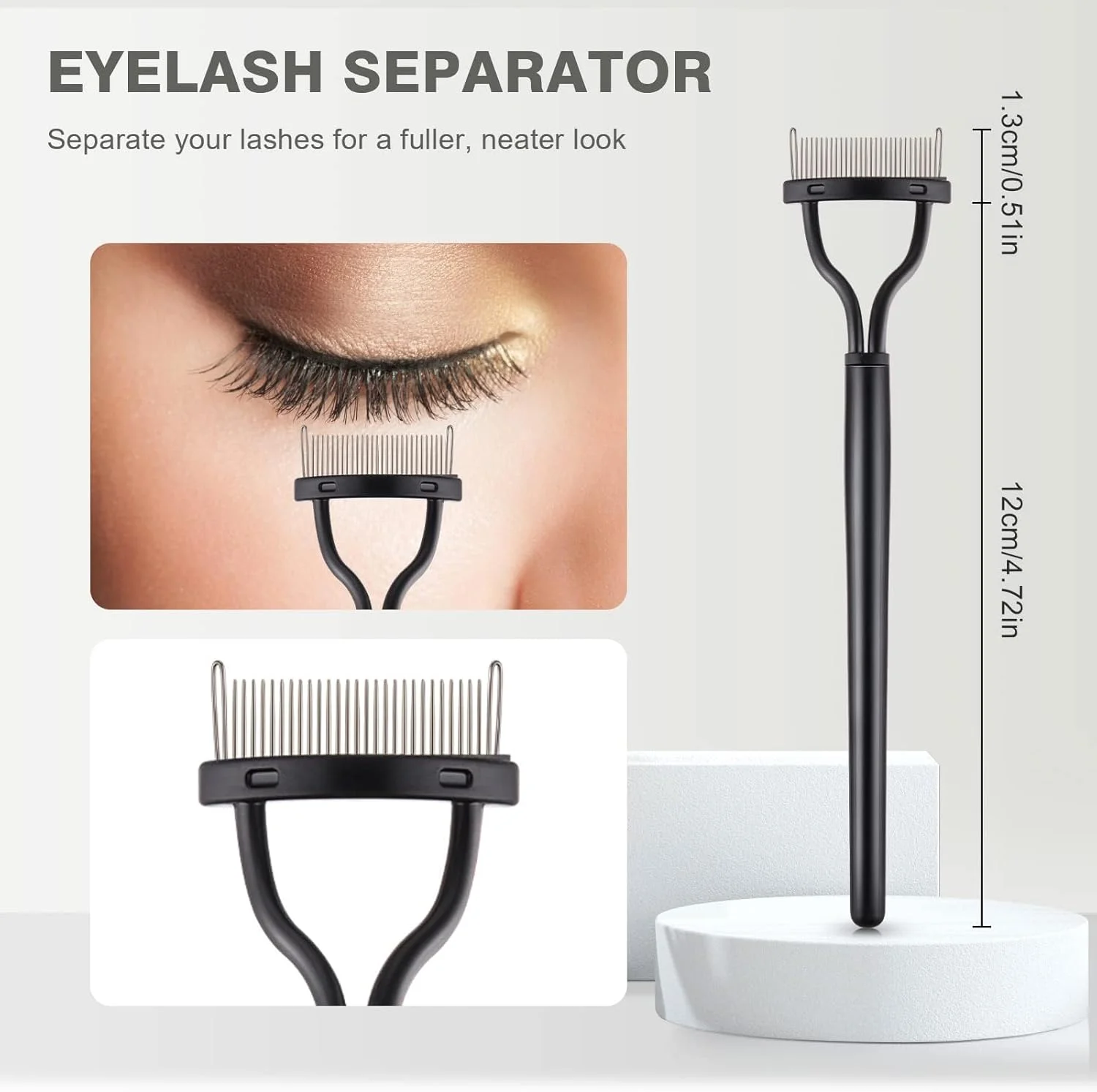 ست برس ابرو 3 عددی، برس جداکننده مژه، شانه دو سر مژه، برس و شانه ابرو، ست برس آرایش ابرو، ابزار آرایش چشم