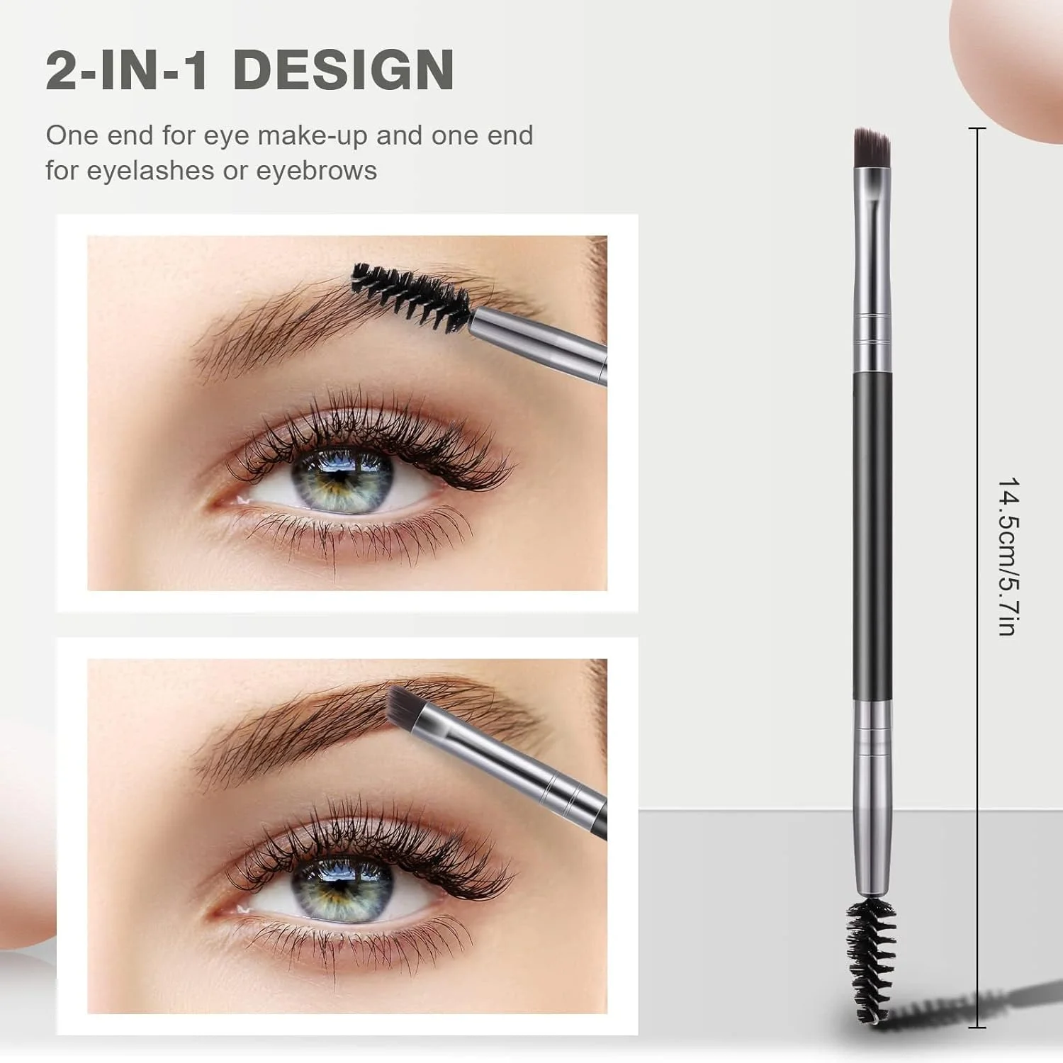 ست برس ابرو 3 عددی، برس جداکننده مژه، شانه دو سر مژه، برس و شانه ابرو، ست برس آرایش ابرو، ابزار آرایش چشم