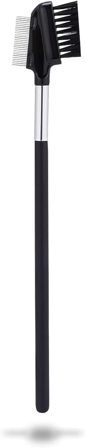 برس آرایشی ابرو، برس شانه مژه دو طرفه استیل ضد زنگ، شانه حالت دهنده مژه و ابرو برای جدا کردن مژه ها، از بین بردن توده های ریمل و مرتب کردن و حالت دادن به ابروها