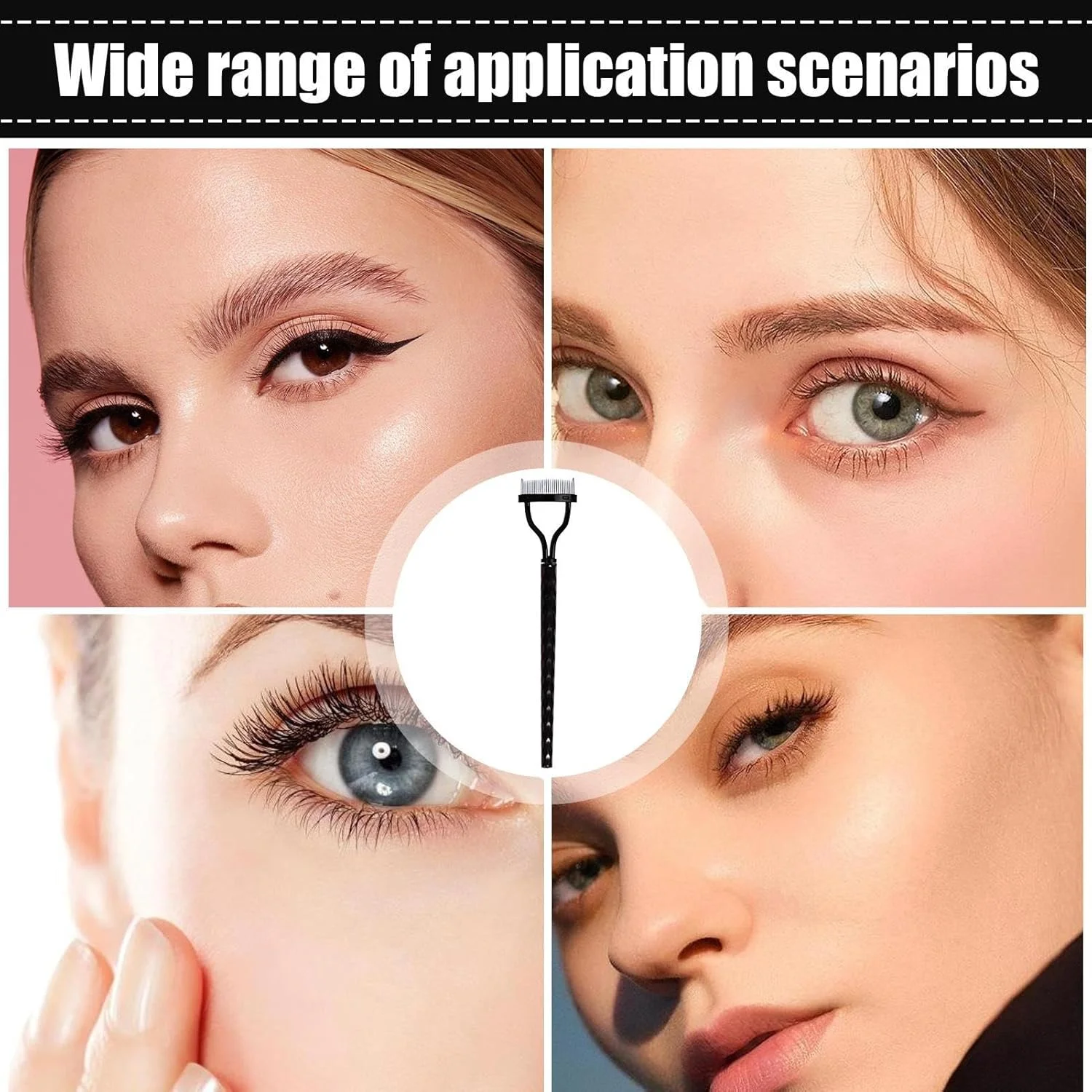 شانه ریمل، بسته 2 عددی شانه جداکننده مژه با دندانه های فلزی به همراه پوشش | شانه حالت دهنده، برس ابرو ابزار آرایشی، لوازم آرایش برای خانم ها شانه ریمل، بسته 2 عددی شانه جداکننده مژه با دندانه های فلزی به همراه پوشش | شانه حالت دهنده، برس ابرو ابزار آرایشی، لوازم آرایش برای خانم ها