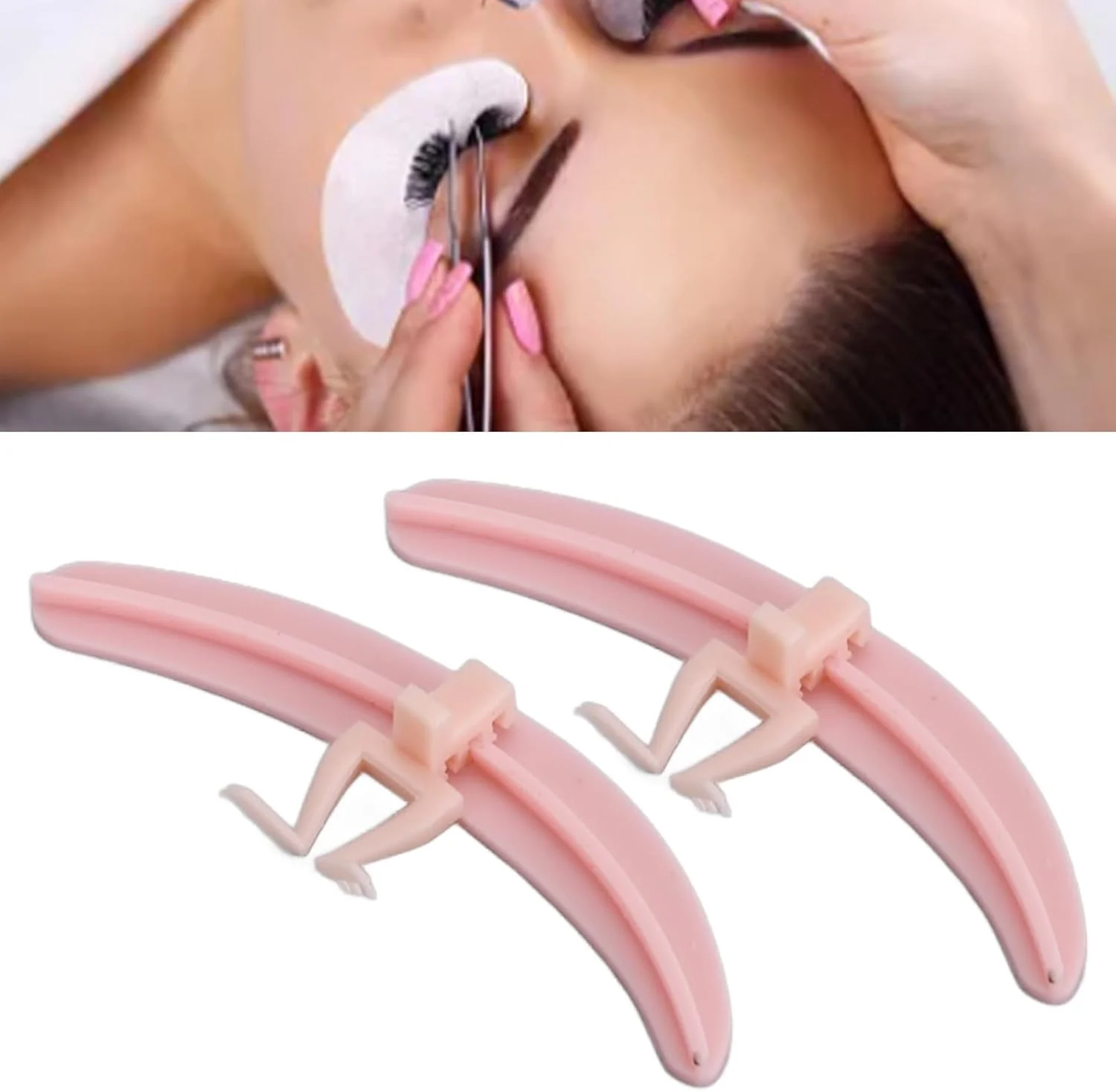 ابزار جداکننده مژه Sunisfa، پایه و ساق سیلیکونی قابل شستشو و استفاده مجدد، ابزار کمکی اکستنشن مژه برای سالن زیبایی (صورتی) ابزار جداکننده مژه Sunisfa، پایه و ساق سیلیکونی قابل شستشو و استفاده مجدد، ابزار کمکی اکستنشن مژه برای سالن زیبایی (صورتی)