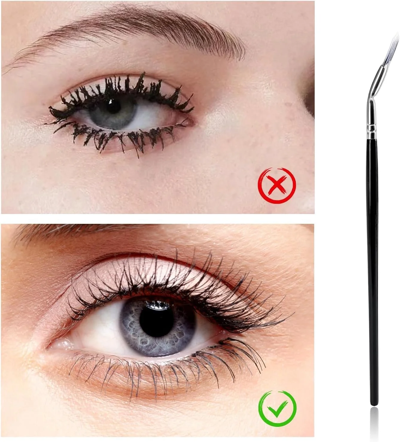 Sndperiexam ست 3 عددی برس ریمل مشکی، برس های بادبزنی مژه، برس بادبزنی زاویه دار تاشو ابرو و صورت برای آرایش، جلوه های طبیعی لیفت شده و تقویت مژه های پایین (17.98cm x 2.28cm) Sndperiexam ست 3 عددی برس ریمل مشکی، برس های بادبزنی مژه، برس بادبزنی زاویه دار تاشو ابرو و صورت برای آرایش، جلوه های طبیعی لیفت شده و تقویت مژه های پایین (17.98cm x 2.28cm)