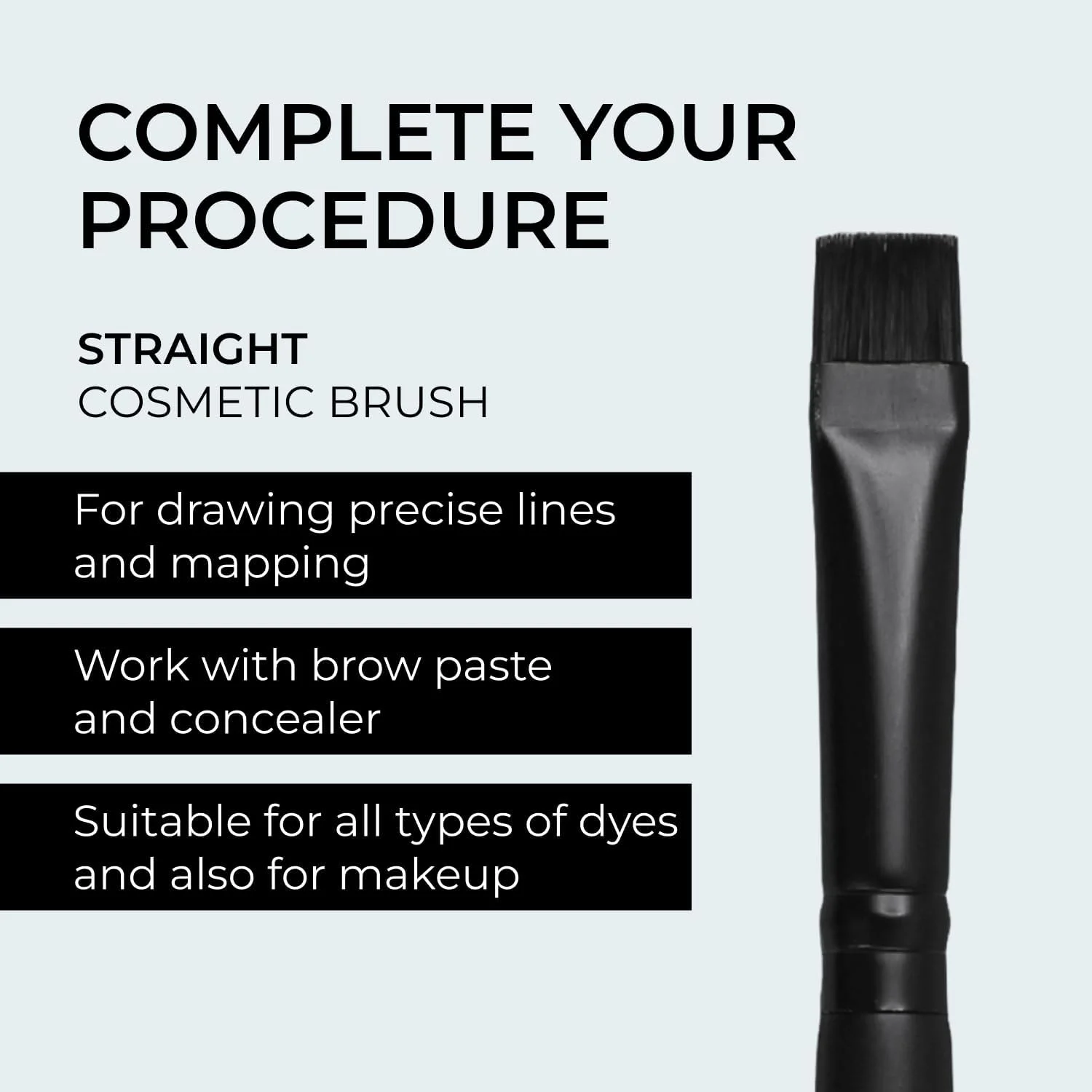 براش صاف آرایشی BRONSUN، 1 عدد. براش حرفه ای برای رنگ کردن ابرو و آرایش براش صاف آرایشی BRONSUN، 1 عدد. براش حرفه ای برای رنگ کردن ابرو و آرایش