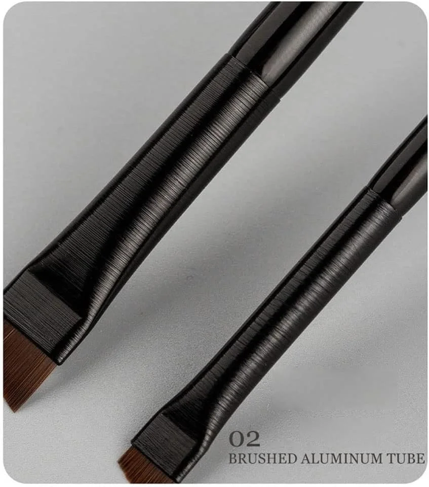 ست براش ابرو زاویه دار کوچک و براش خط چشم نازک، ابزار آرایشی ست براش ابرو زاویه دار کوچک و براش خط چشم نازک، ابزار آرایشی