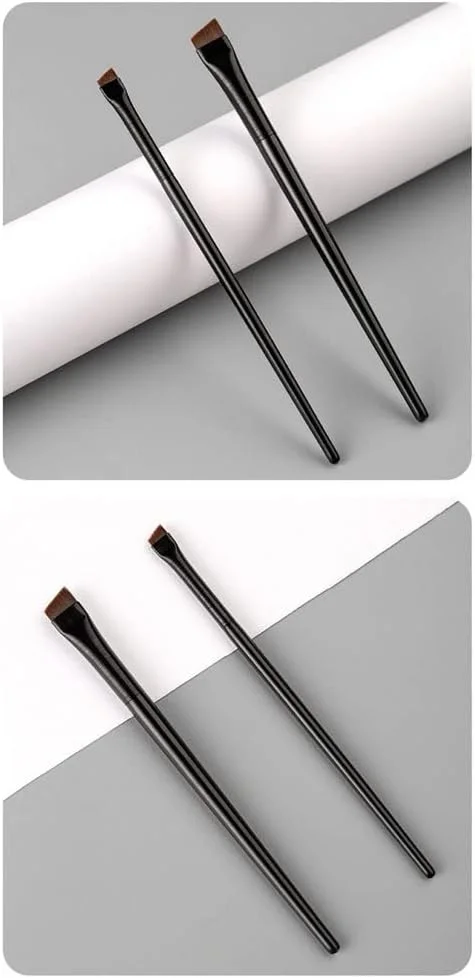 ست براش ابرو زاویه دار کوچک و براش خط چشم نازک، ابزار آرایشی ست براش ابرو زاویه دار کوچک و براش خط چشم نازک، ابزار آرایشی