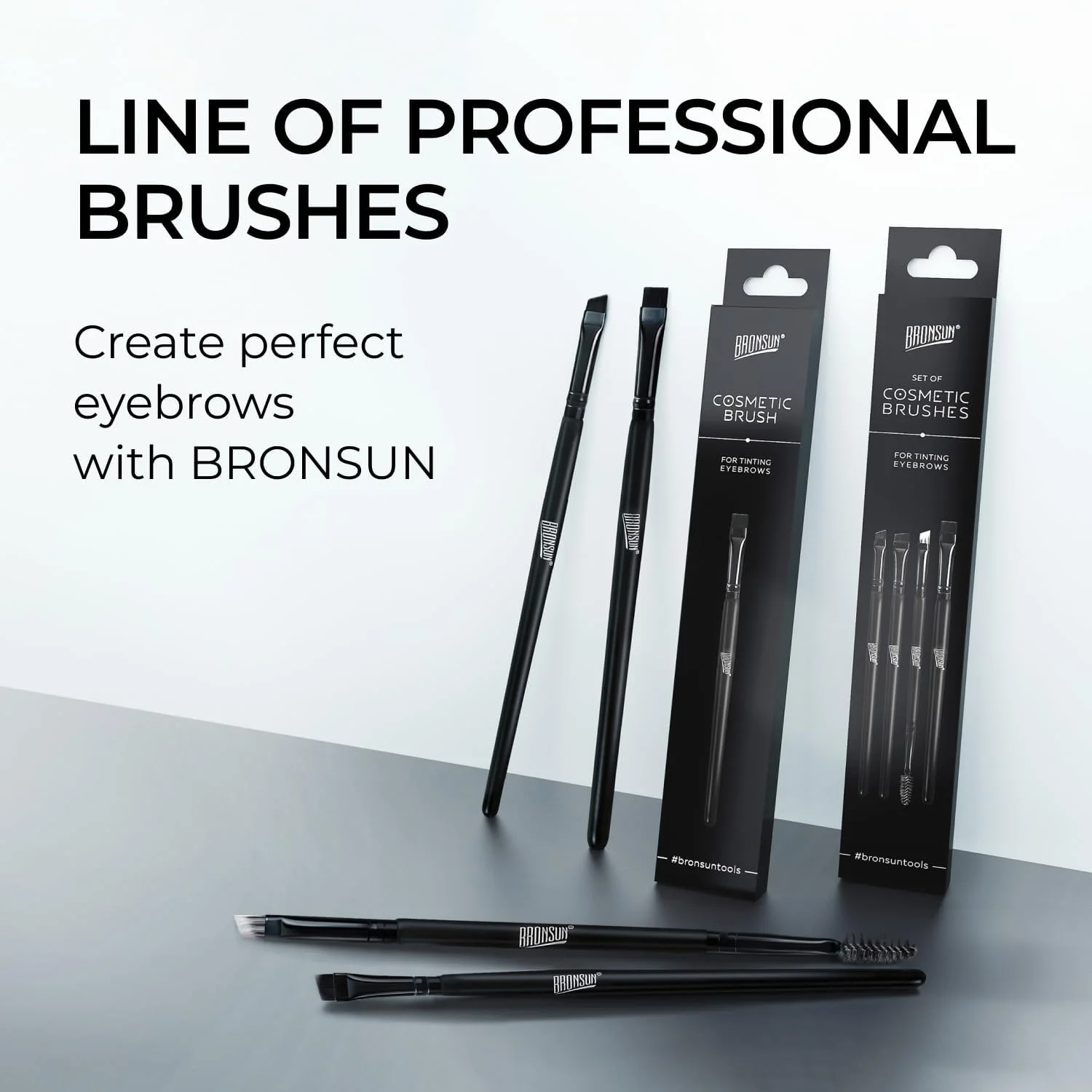 براش صاف آرایشی BRONSUN، 1 عدد. براش حرفه ای برای رنگ کردن ابرو و آرایش براش صاف آرایشی BRONSUN، 1 عدد. براش حرفه ای برای رنگ کردن ابرو و آرایش