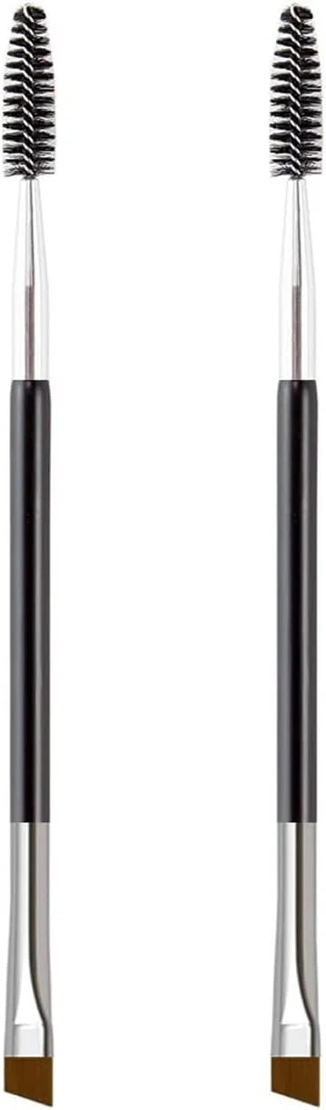 مجموعه دو عددی براش ابرو Zynewa، دو سر، ست براش دوتایی، براش ریمل و شانه ابرو، براش خط چشم، براش تخت چشم