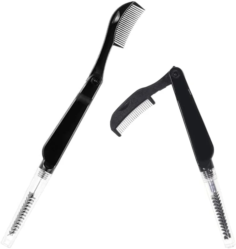 شانه ابرو تاشو YTRUOYI، 2 عدد جداکننده مژه برس آرایش ابرو ابزار آرایشی برای دختران و بانوان