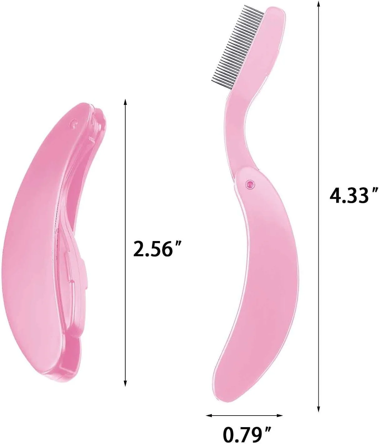 شانه مژه تاشو Wisfunlly بسته 4 عددی، شانه جداکننده ابرو با دندانه های فلزی استیل ضد زنگ، برس اپلیکاتور آرایش مژه و ابرو، ابزار جداکننده مژه برای حالت دادن، مرتب کردن و نگهداری اکستنشن مژه بانوان