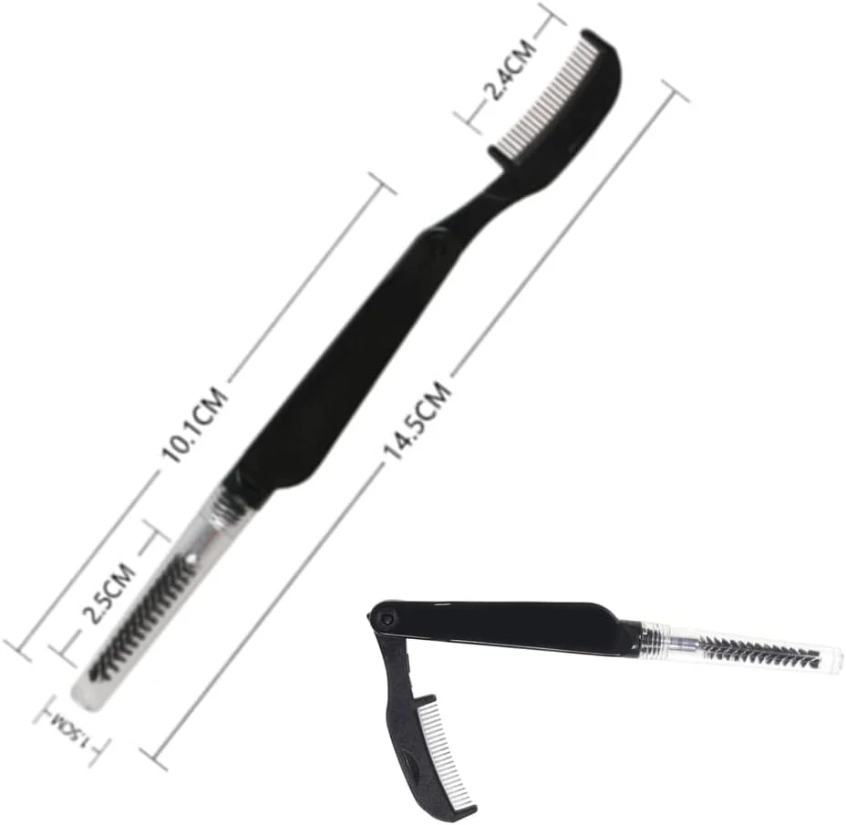 شانه ابرو تاشو YTRUOYI، 2 عدد جداکننده مژه برس آرایش ابرو ابزار آرایشی برای دختران و بانوان