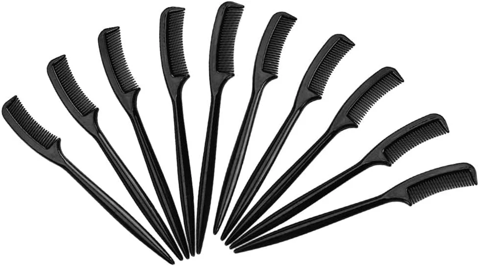 شانه مژه WANGCL بسته 10 عددی، ابزار پلاستیکی کوچک ابرو برای اکستنشن، مرتب سازی و پیرایش