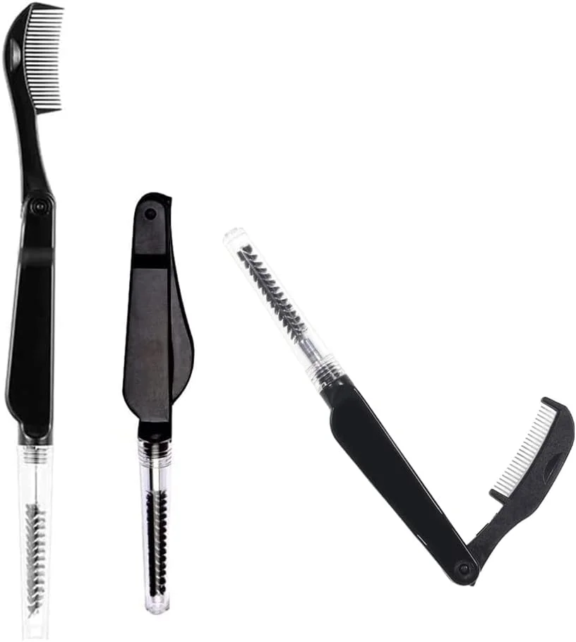 شانه ابرو تاشو YTRUOYI، 2 عدد جداکننده مژه برس آرایش ابرو ابزار آرایشی برای دختران و بانوان