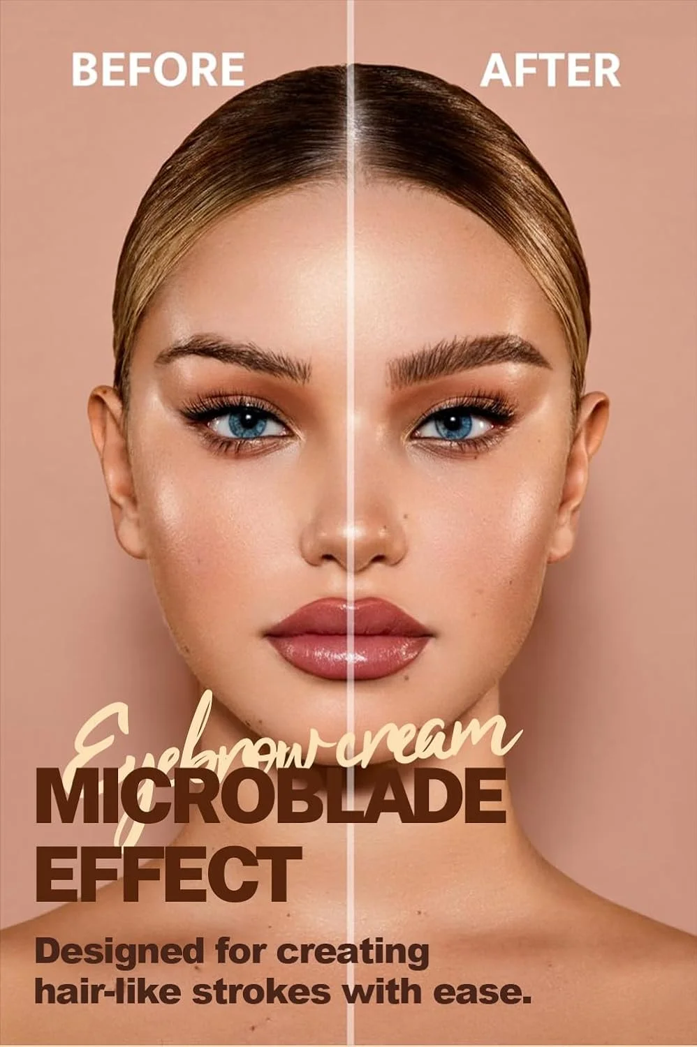 قلم هاشور ابرو میکرو بلیدینگ Brow-Fection ارتقا یافته با برس زاویه دار - قلم موی مایع و دیپ، رنگ ضد آب، کانتورینگ برای ایجاد خطوط مویی واقعی (01 خاکستری تیره)