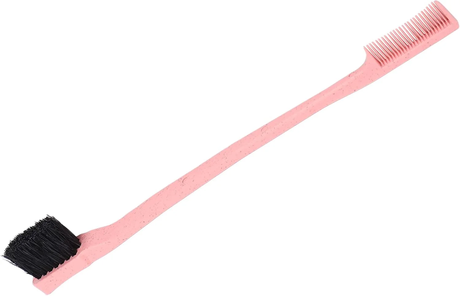 برس ابرو ارگونومیک POENVFPO، برس ابرو دو سر برای شانه مژه و مرتب کردن، شانه کردن مژه ها، سالن زیبایی، جنس کاه گندم (قرمز)