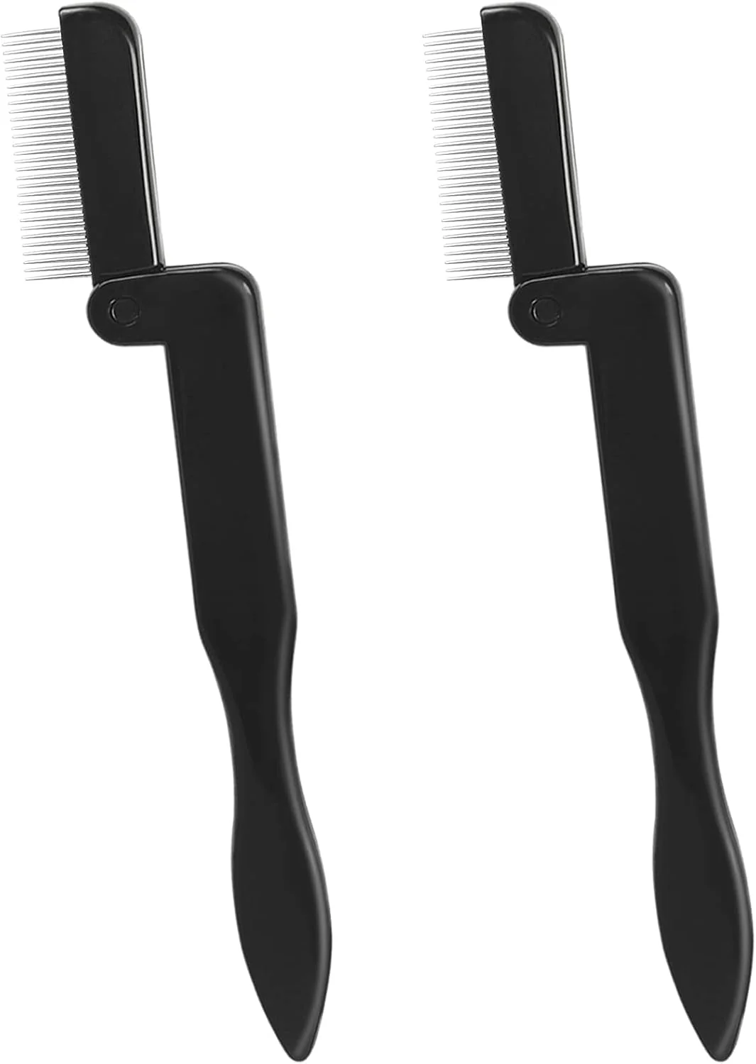 ست برس ابرو و شانه مژه تاشو حرفه ای و قابل حمل TERRIFI، بسته 2 عددی با دندانه های فلزی مناسب برای جدا کردن و حالت دادن به مژه ها